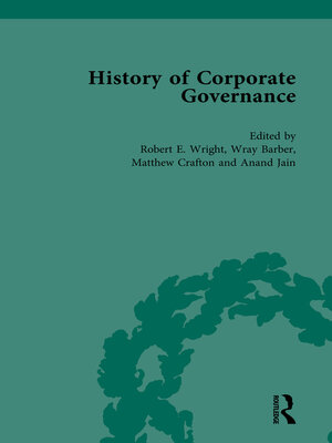 cover image of The History of Corporate Governance Vol 1